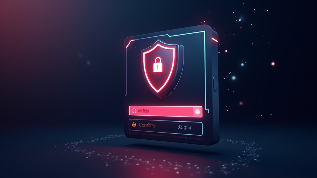 Schermata di verifica account con icona di sicurezza e login
